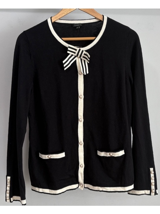 Talbots Sweaters - Talbots Classic Cashmere Blend Black Cardigan, Size M, NWT